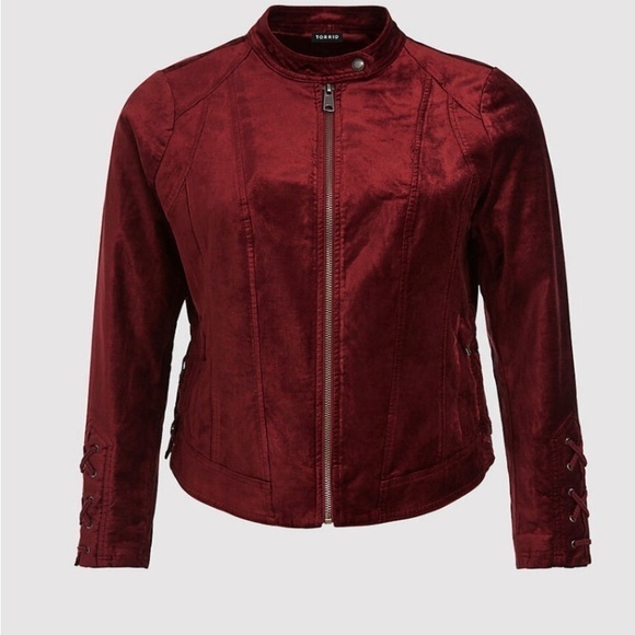 Torrid Lattice Velvet Jacket Plus Size 4X - Picture 7 of 8